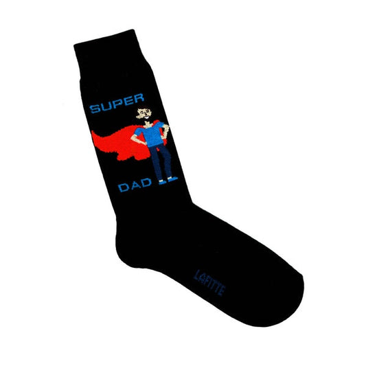Super Dad Black Socks