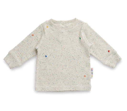 Silver Speckle Organic Long Sleeve T-Shirt