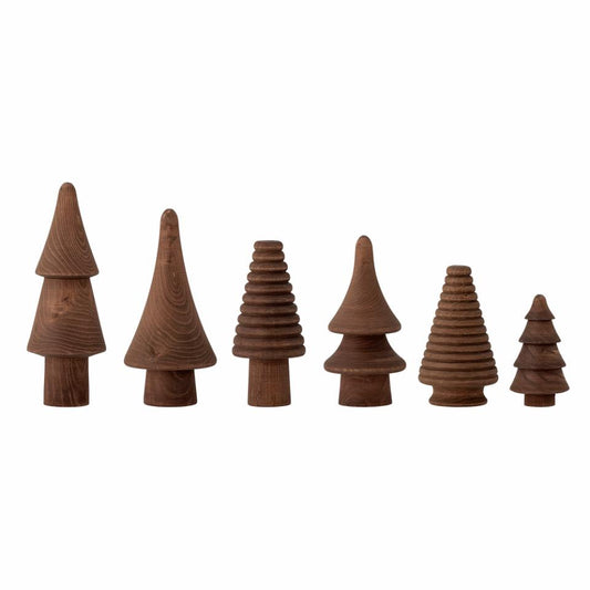 Rias Trees Brown Ash Decorations - Set of 6