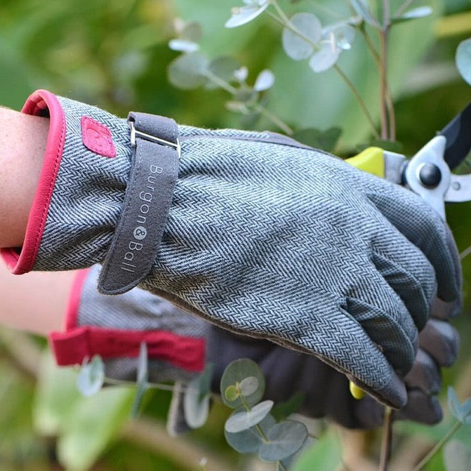 Women's Gardening Glove - Grey Tweed