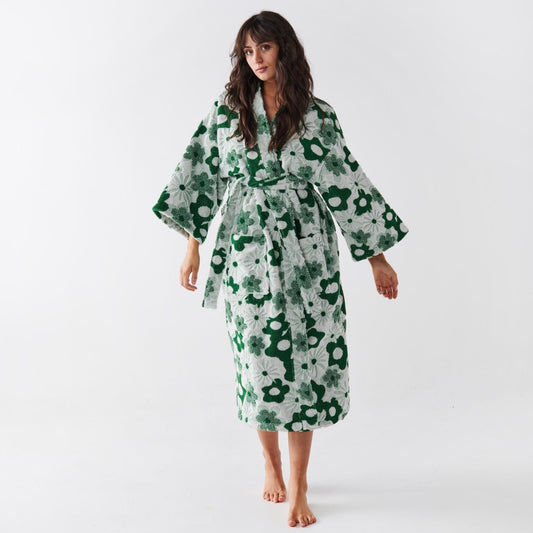 Green House Embossed Terry Bath Robe