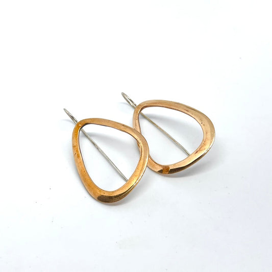 Single Loop Earrings Copper