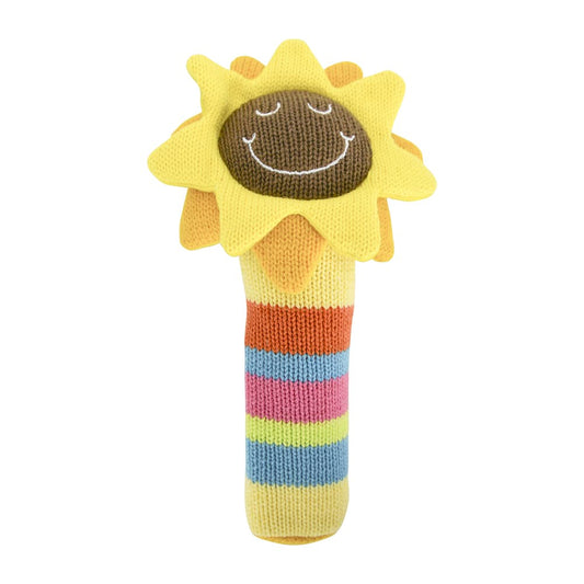 Knit Rattle Sunflower