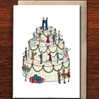 Wedding Cake Grooms Greeting Card