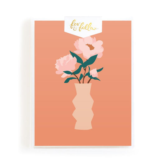 Muse Peonies Greeting Card Boxed Set of 8