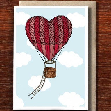 Love Heart Balloon Greeting Card