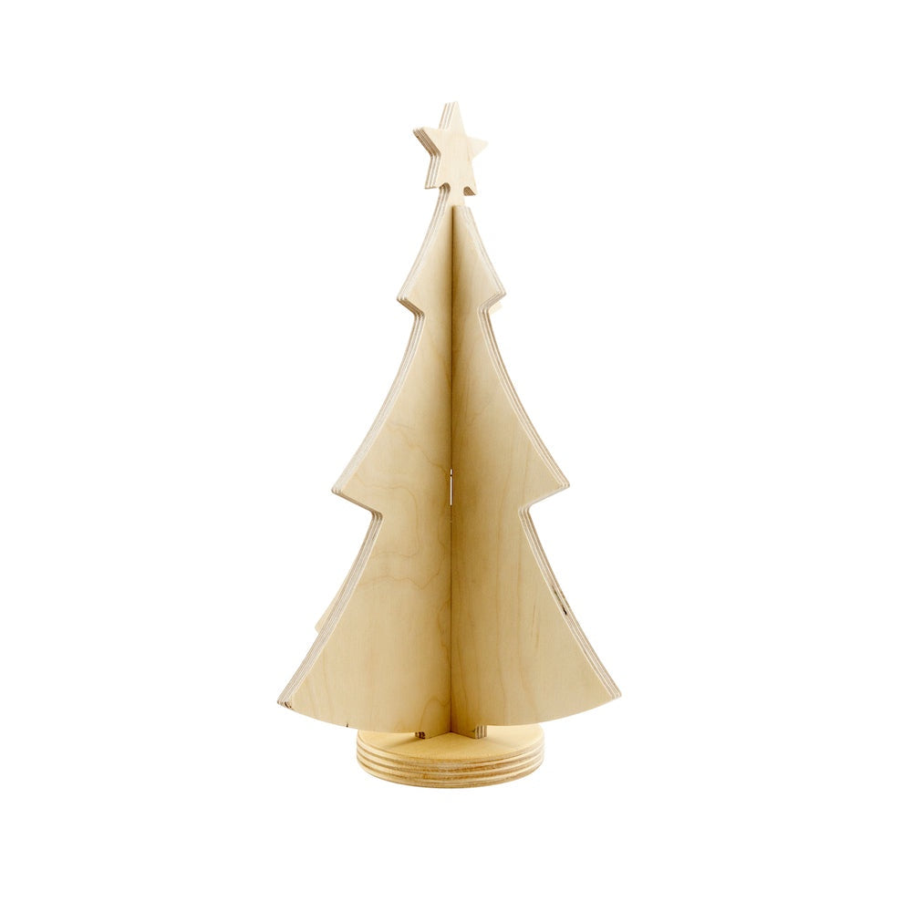 Birch Plywood Christmas Tree 35cm