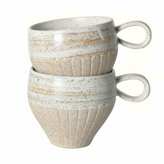 Ceylon White Mugs - Set of 2
