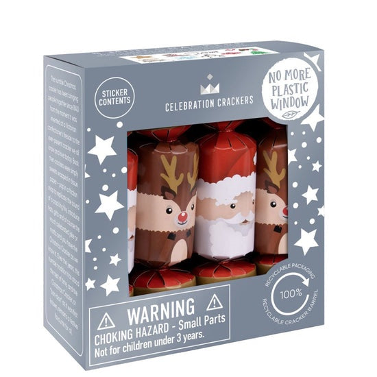 Santa & Reindeers - 8 Mini Crackers