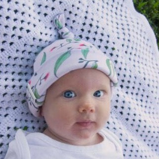 Blossoms Organic Cotton Knotted Baby Hat